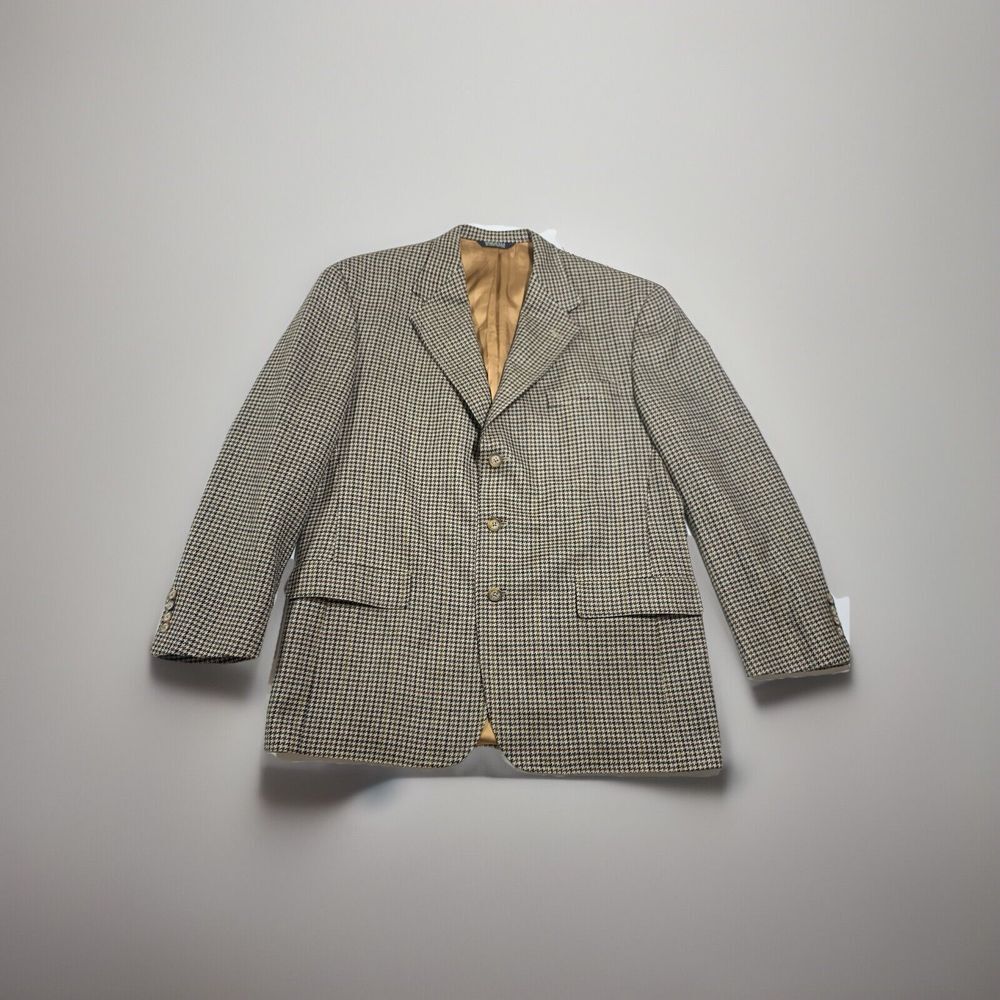 Vintage Tommy Hilfiger Mens 42R‎ Jacket Sport Coat  Blazer Houndstooth USA Made